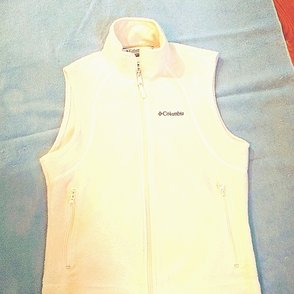 White Columbia unlined fleece vest, size M.